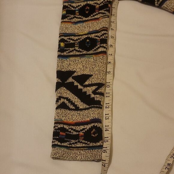 Northern Angel | Aztec Tribal Rainbow Long Open Front Cardigan size small - Picture 5 of 7